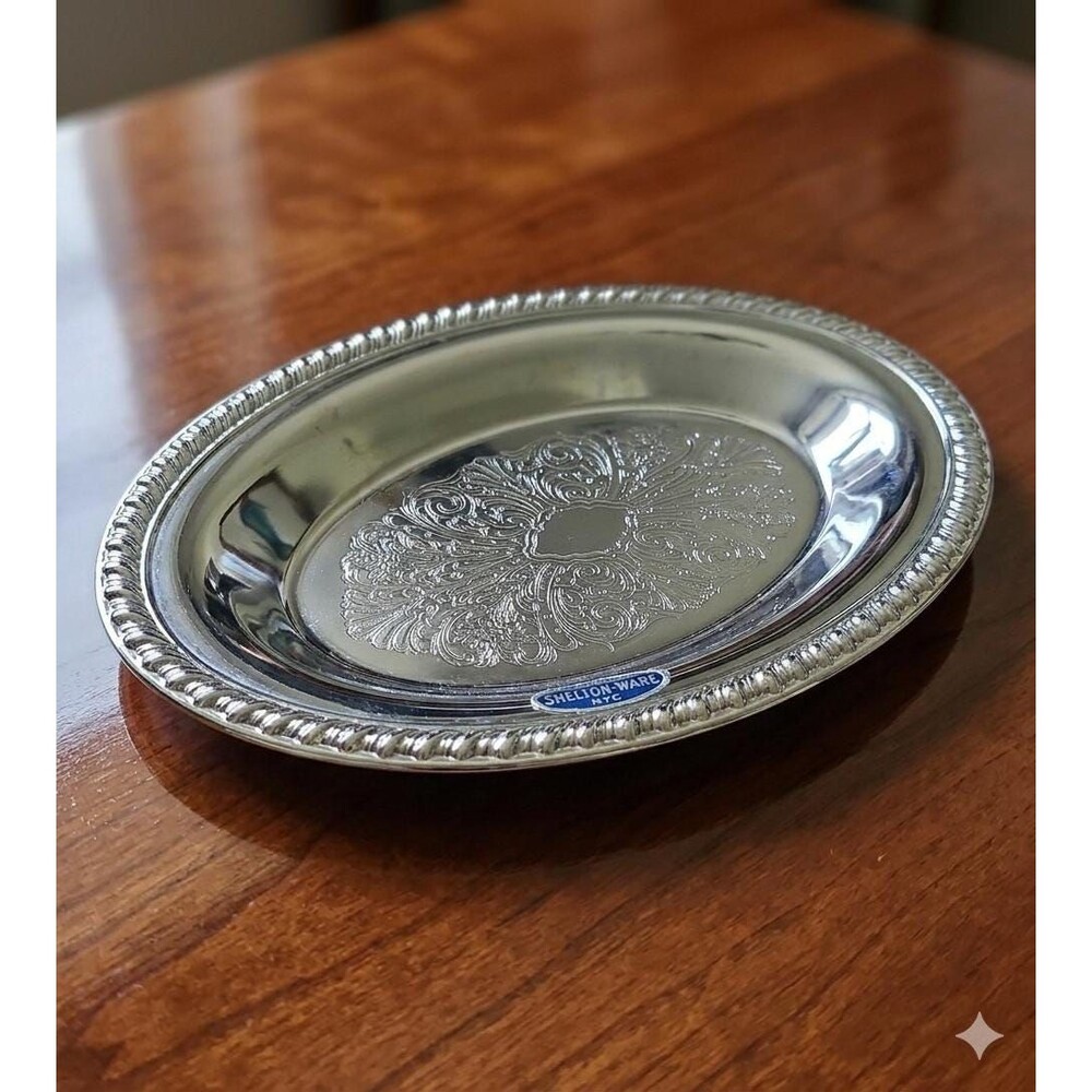 Vintage Shelton-Ware NYC Chrome Serving Tray